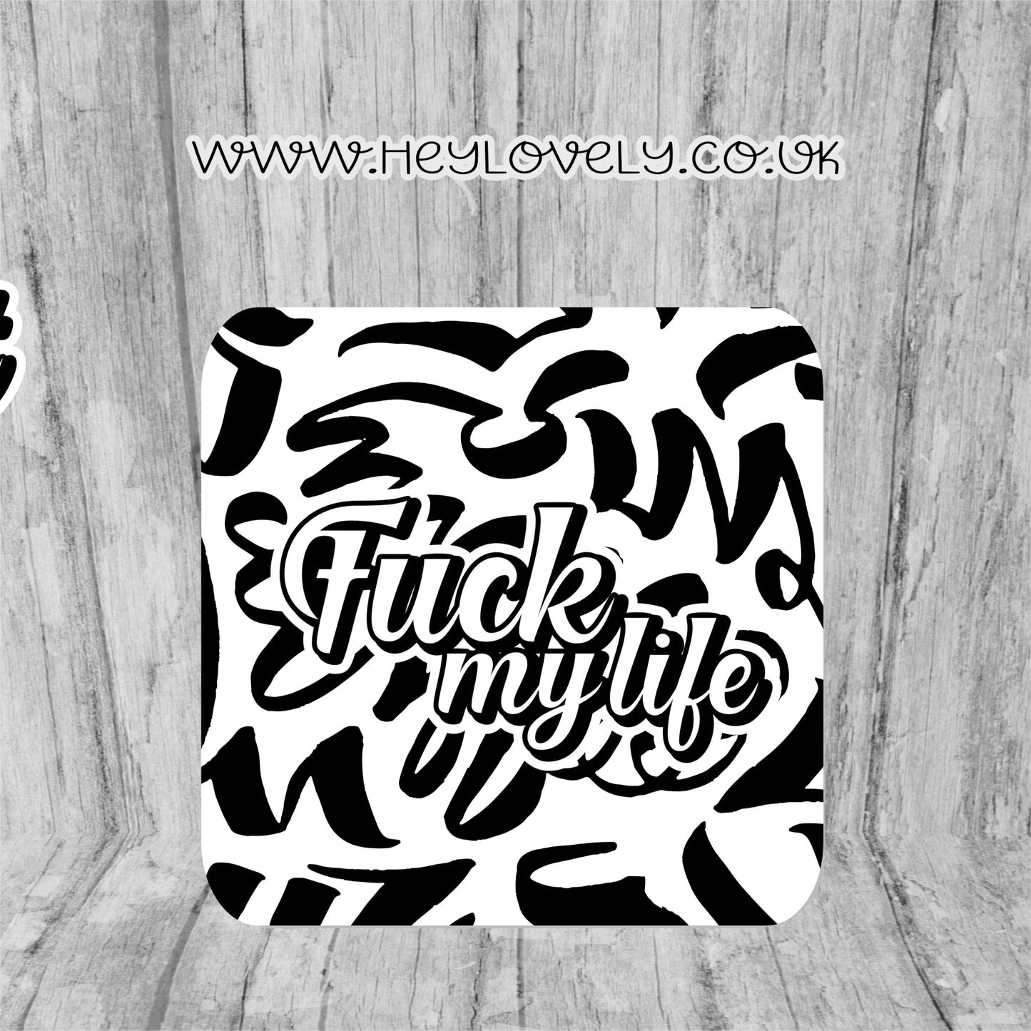 Sweary Mug Black & White Design