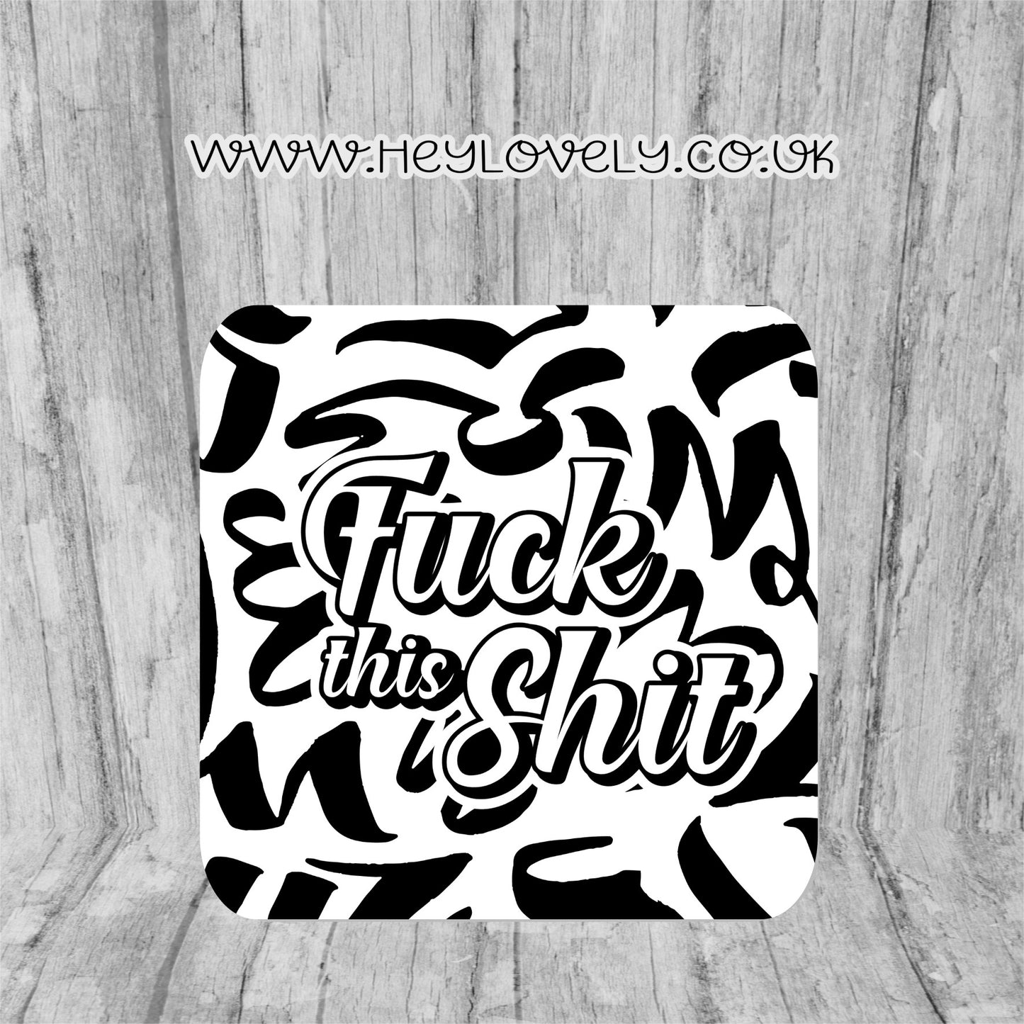 Sweary Mug Black & White Design