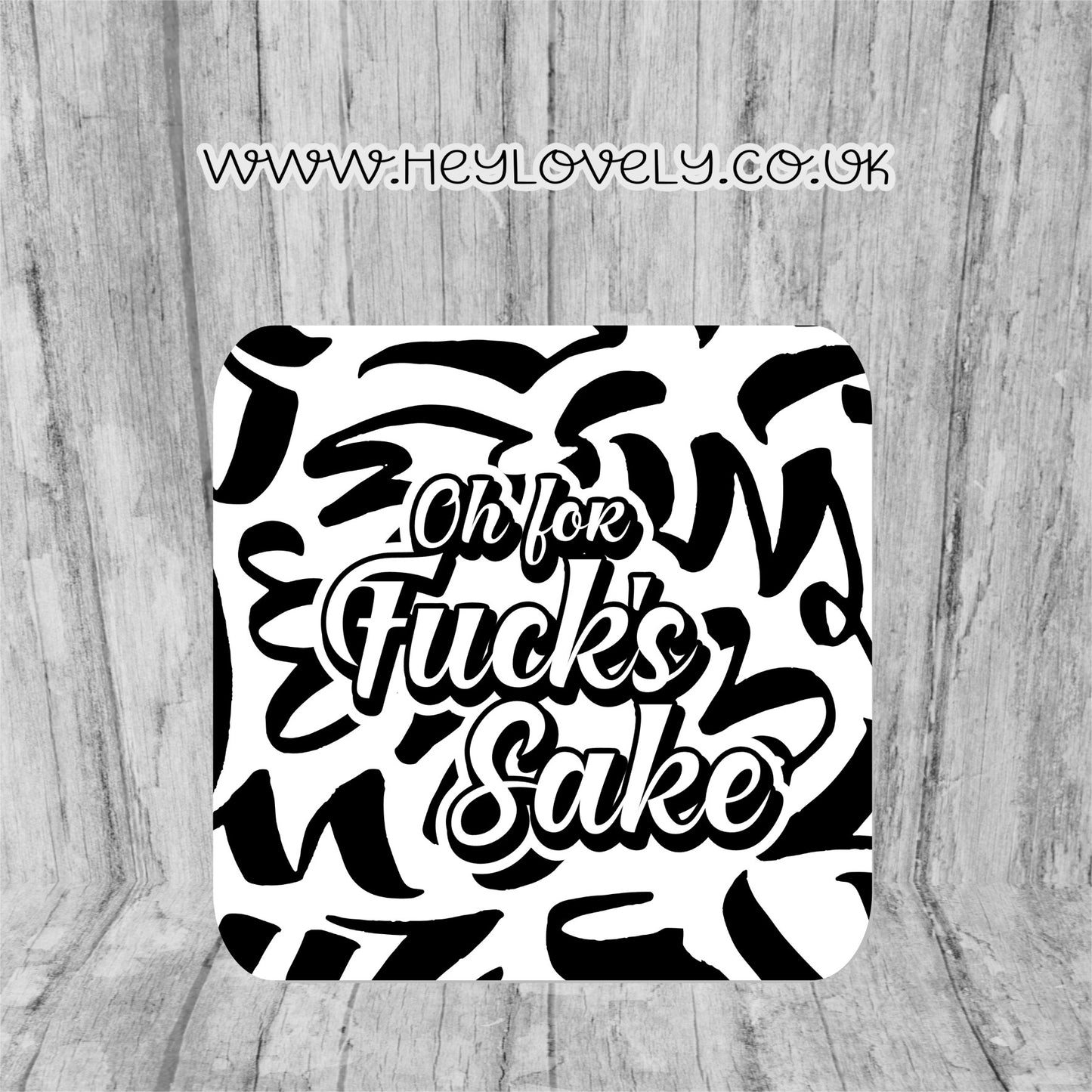 Sweary Mug Black & White Design