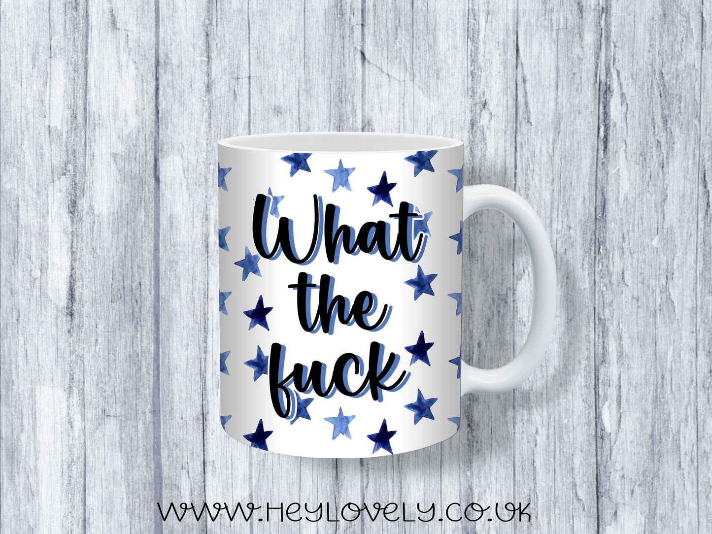 Sweary Mug Blue Stars