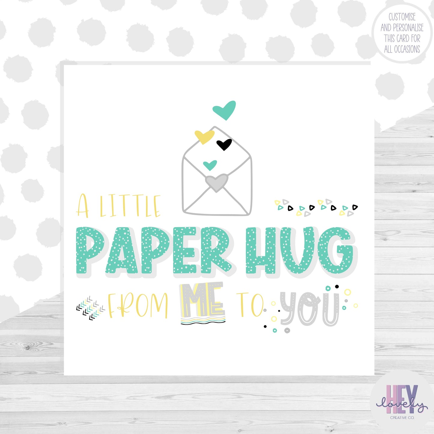 A little paper hug card