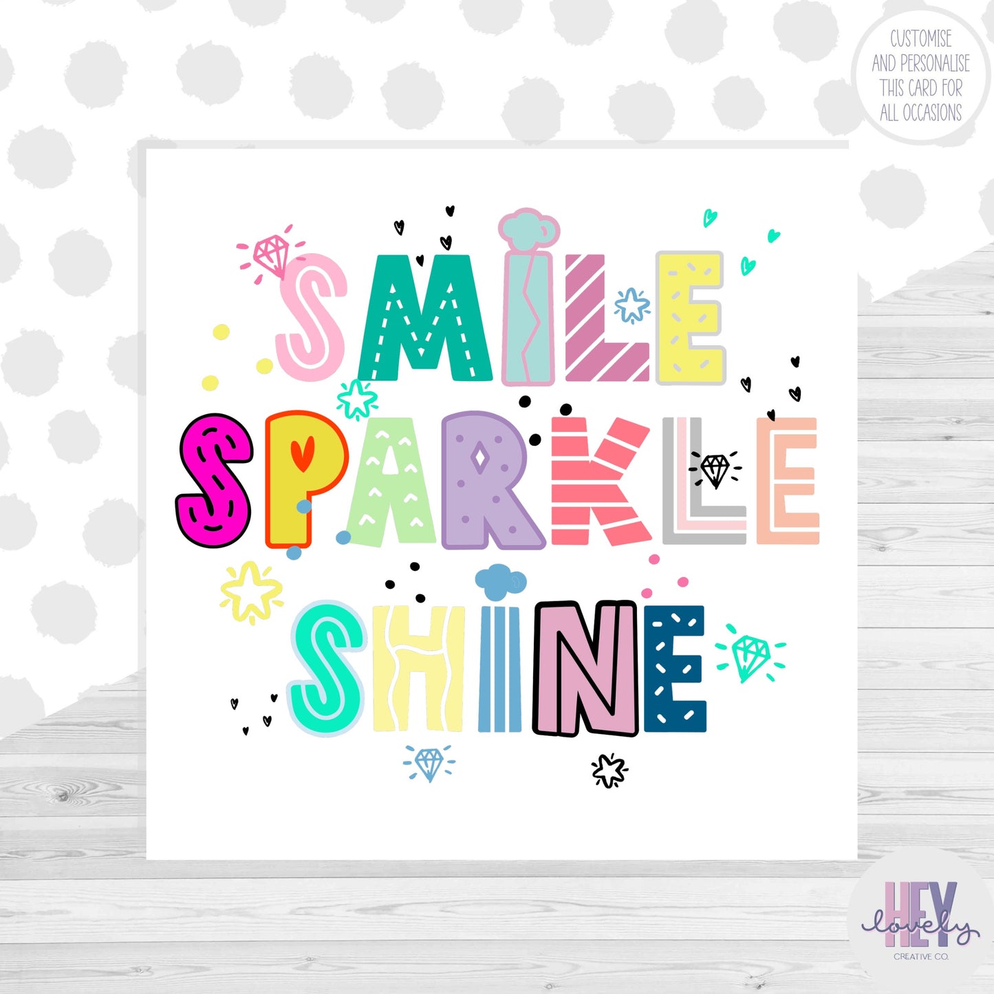 Smile, sparkle... card