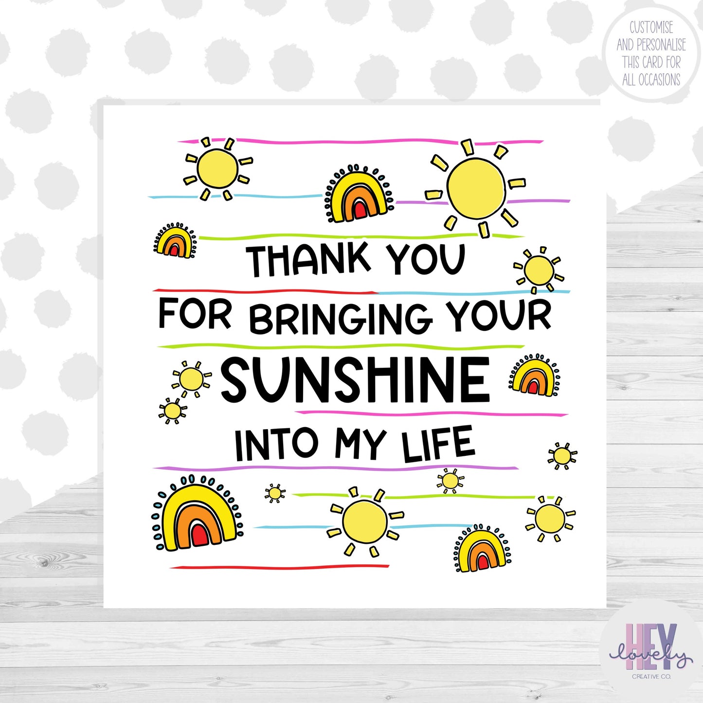 Bringing sunshine.... card