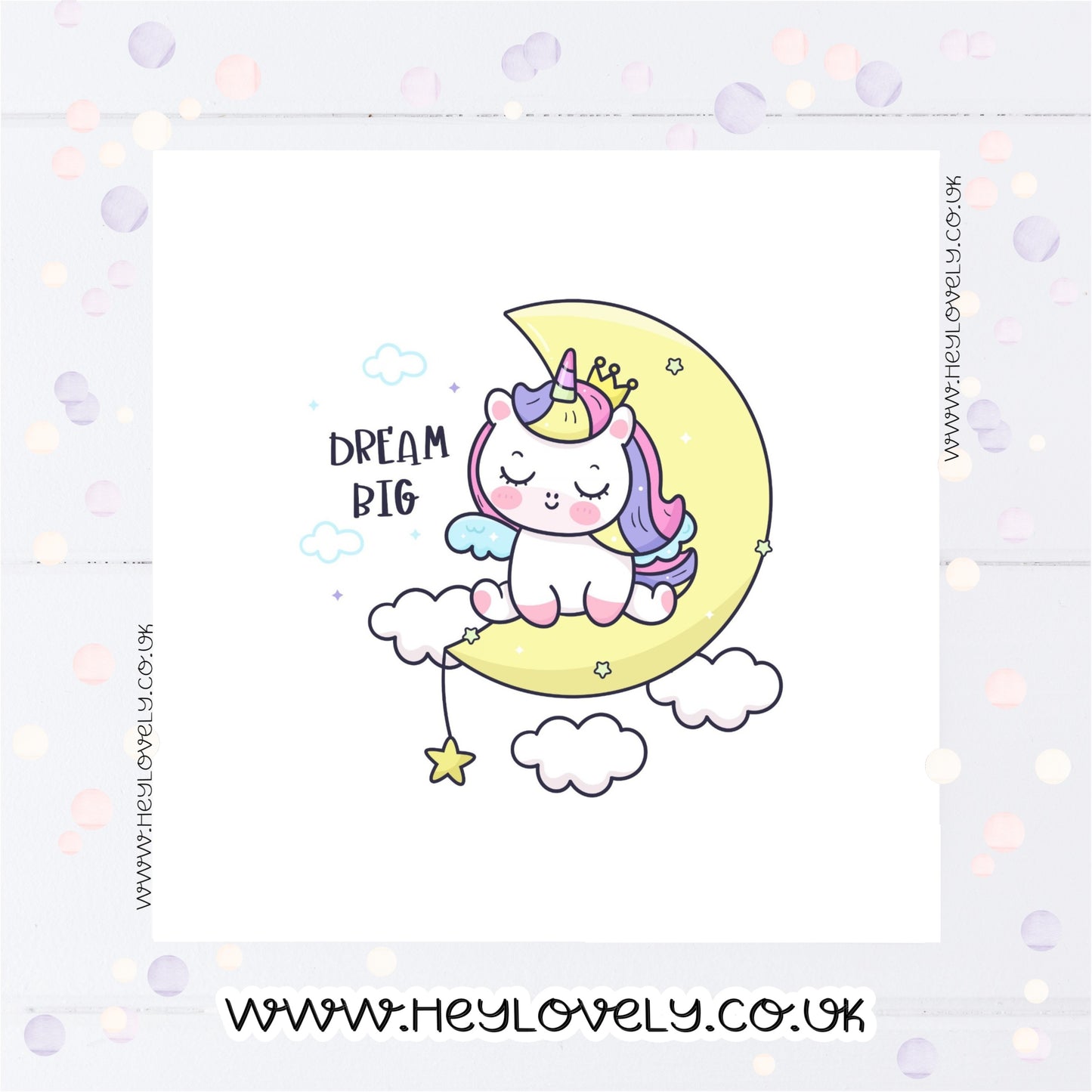 Dream big card - unicorn