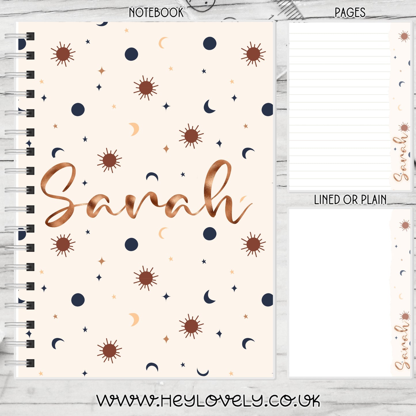 A6, A5 or A4 Wire Bound Notebook * Set 10