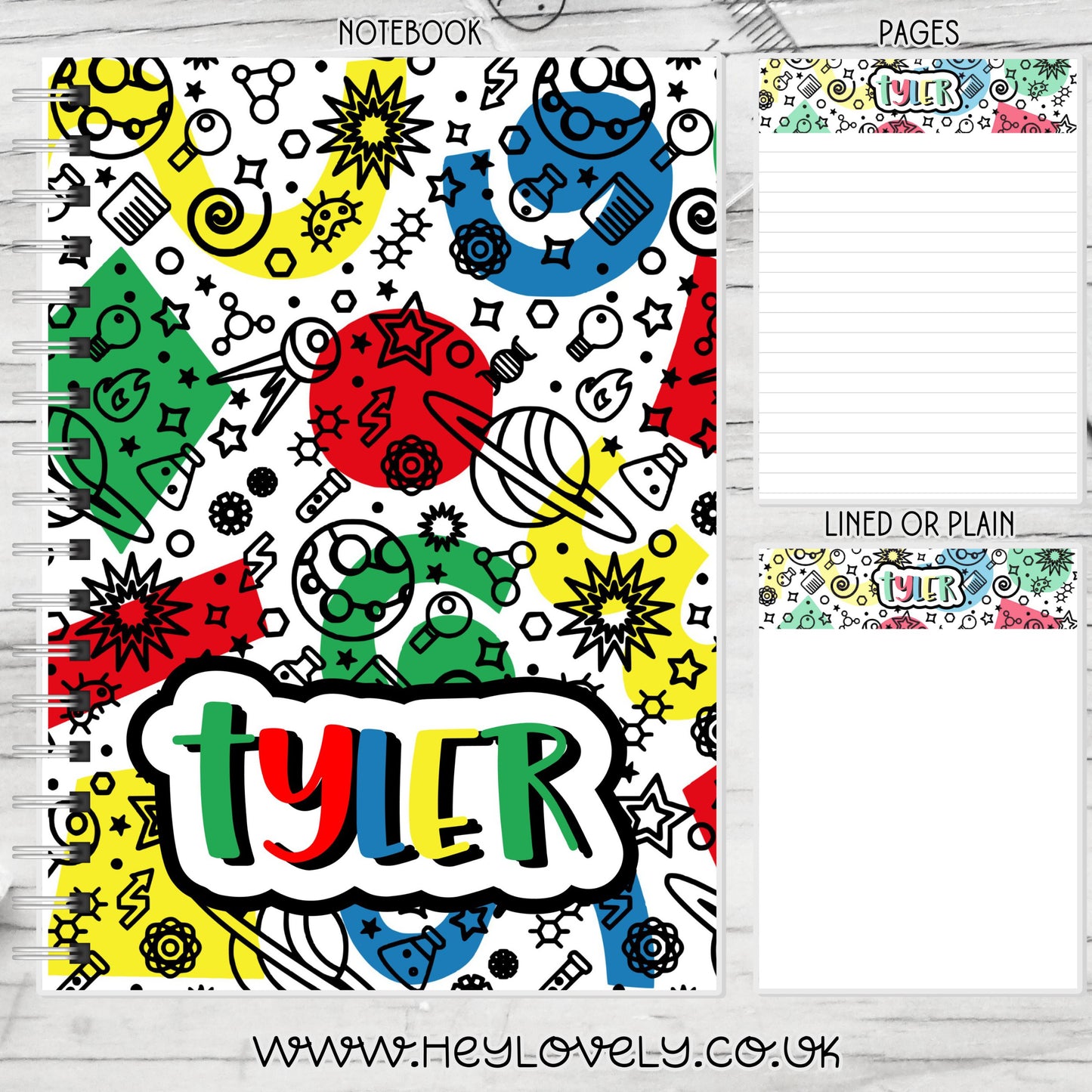 A6, A5 or A4 Wire Bound Notebook * Set 12