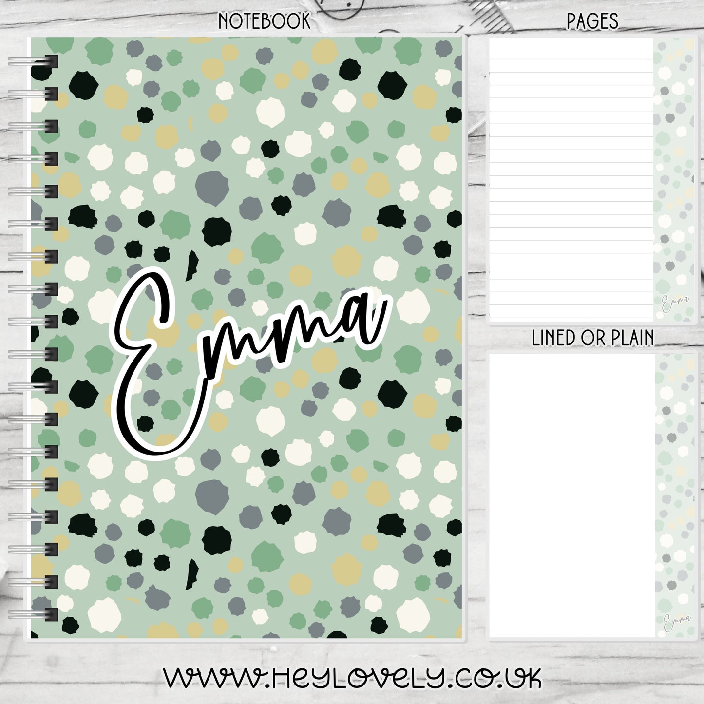 A6, A5 or A4 Wire Bound Notebook * Set 21