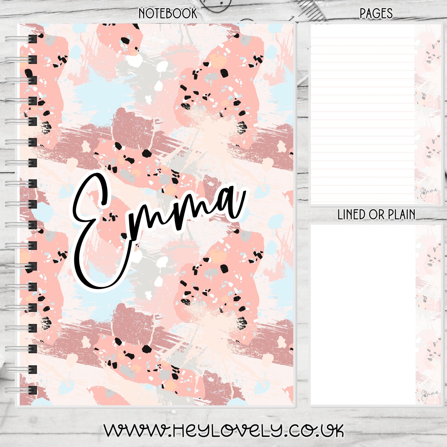 A6, A5 or A4 Wire Bound Notebook * Set 23