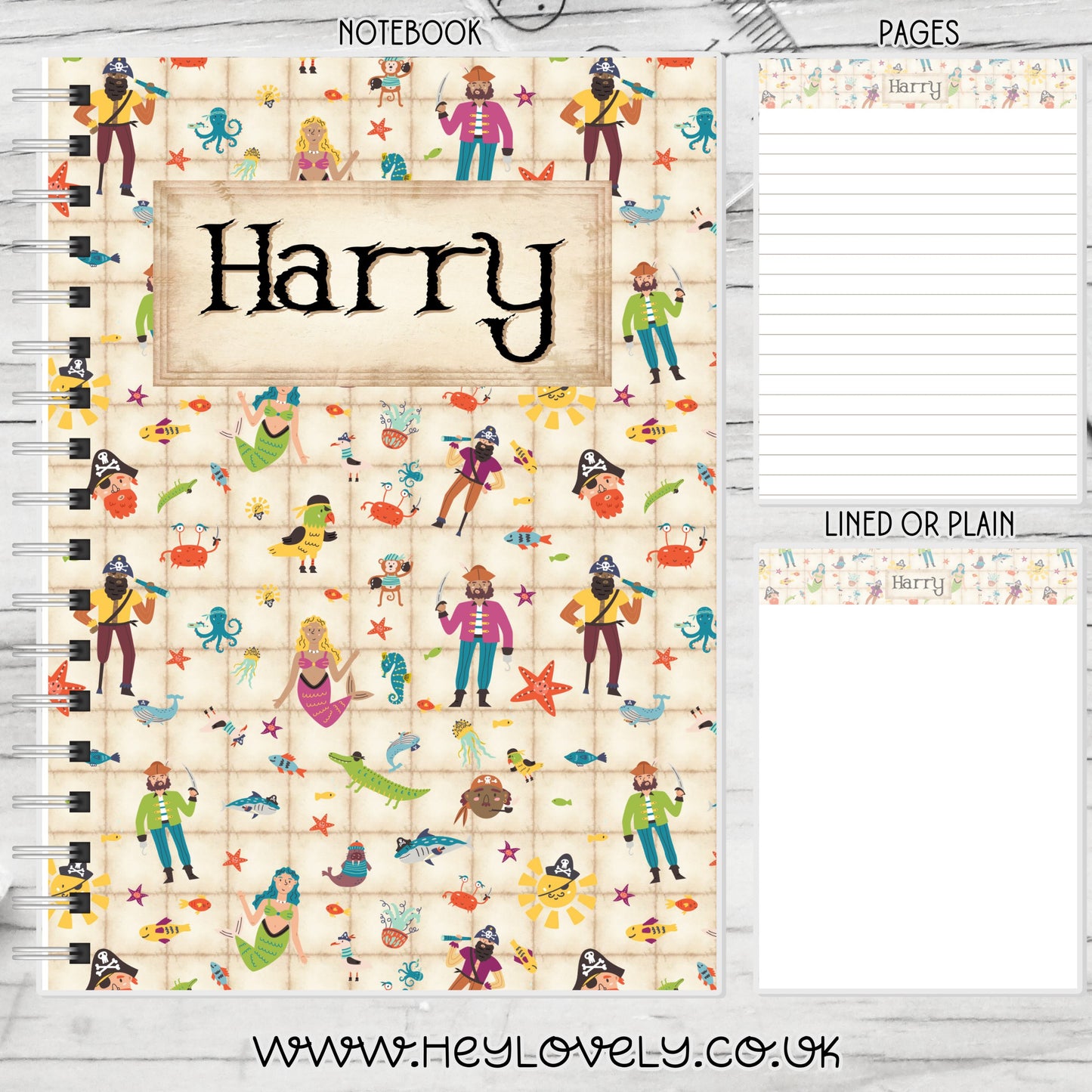 A6, A5 or A4 Wire Bound Notebook * Set 48