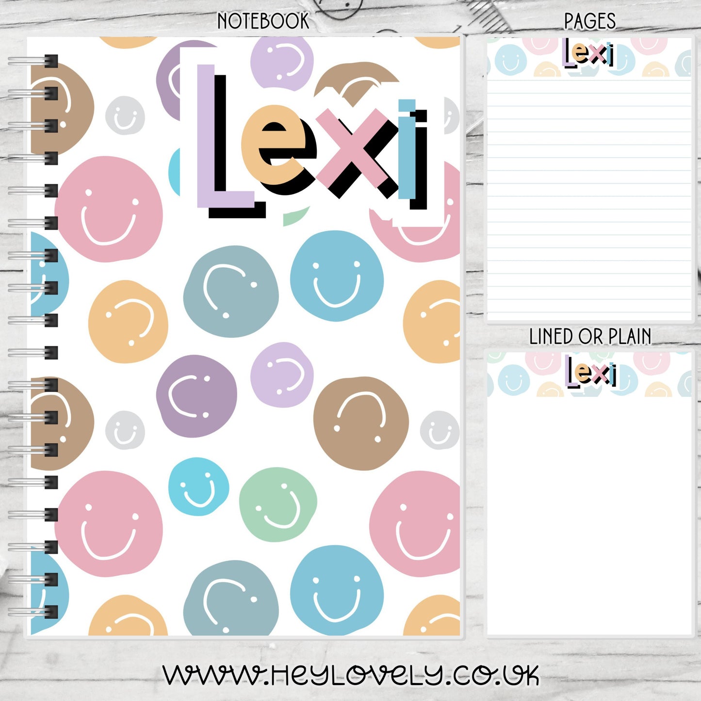 A6, A5 or A4 Wire Bound Notebook * Set 6