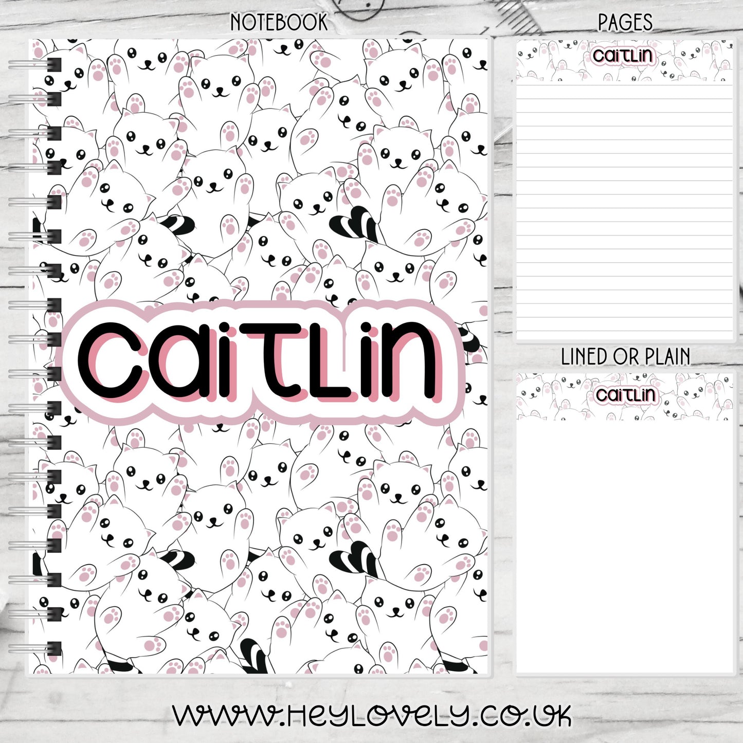 A6, A5 or A4 Wire Bound Notebook * Set 7