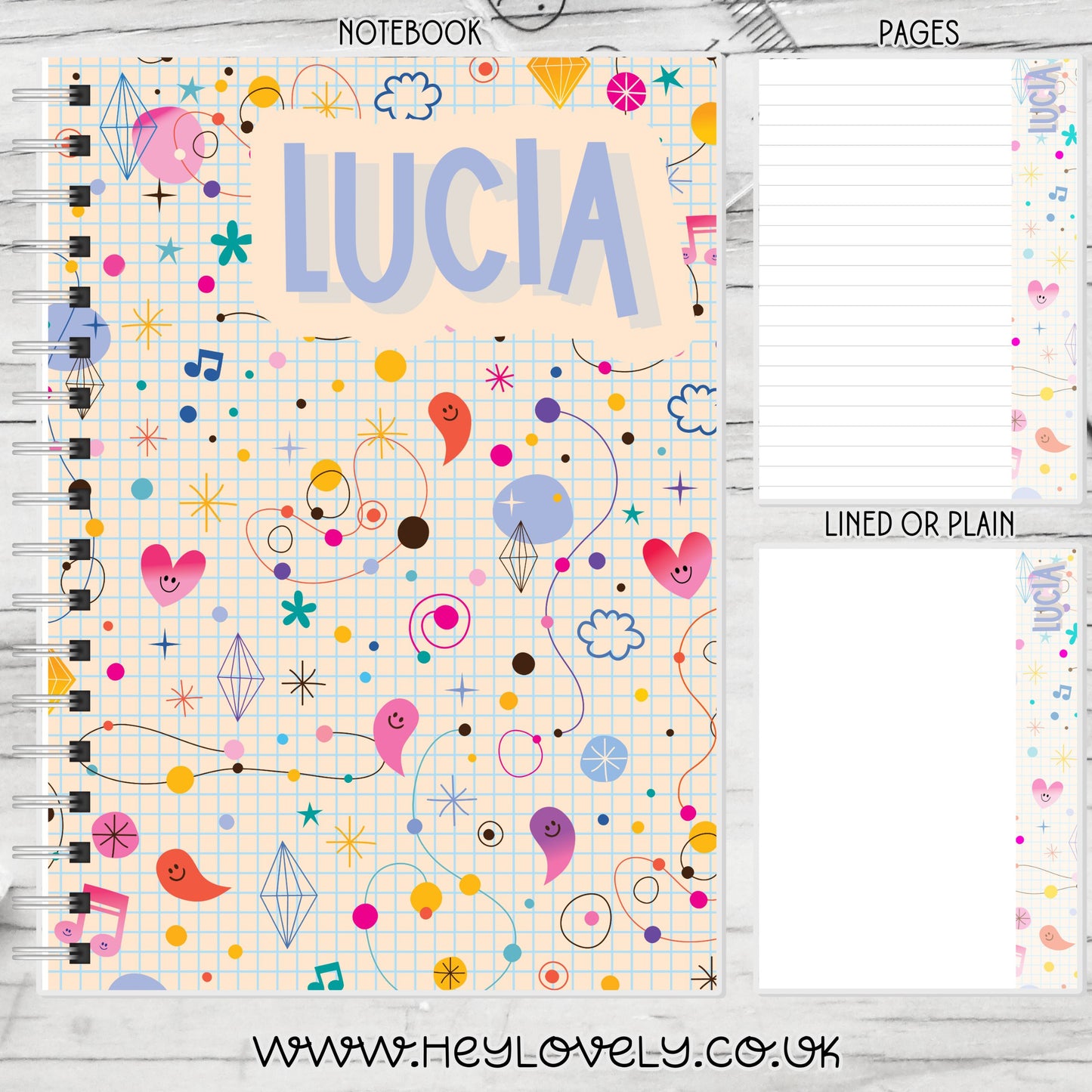 A6, A5 or A4 Wire Bound Notebook * Set 9