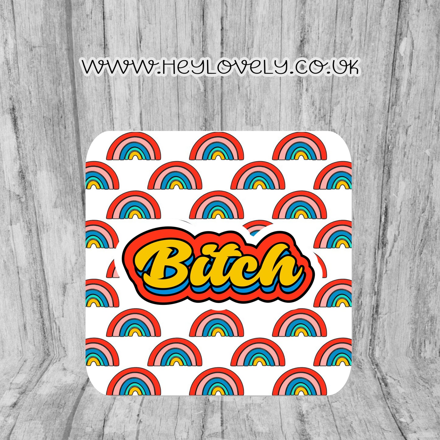 Sweary Mug Retro Rainbow Design