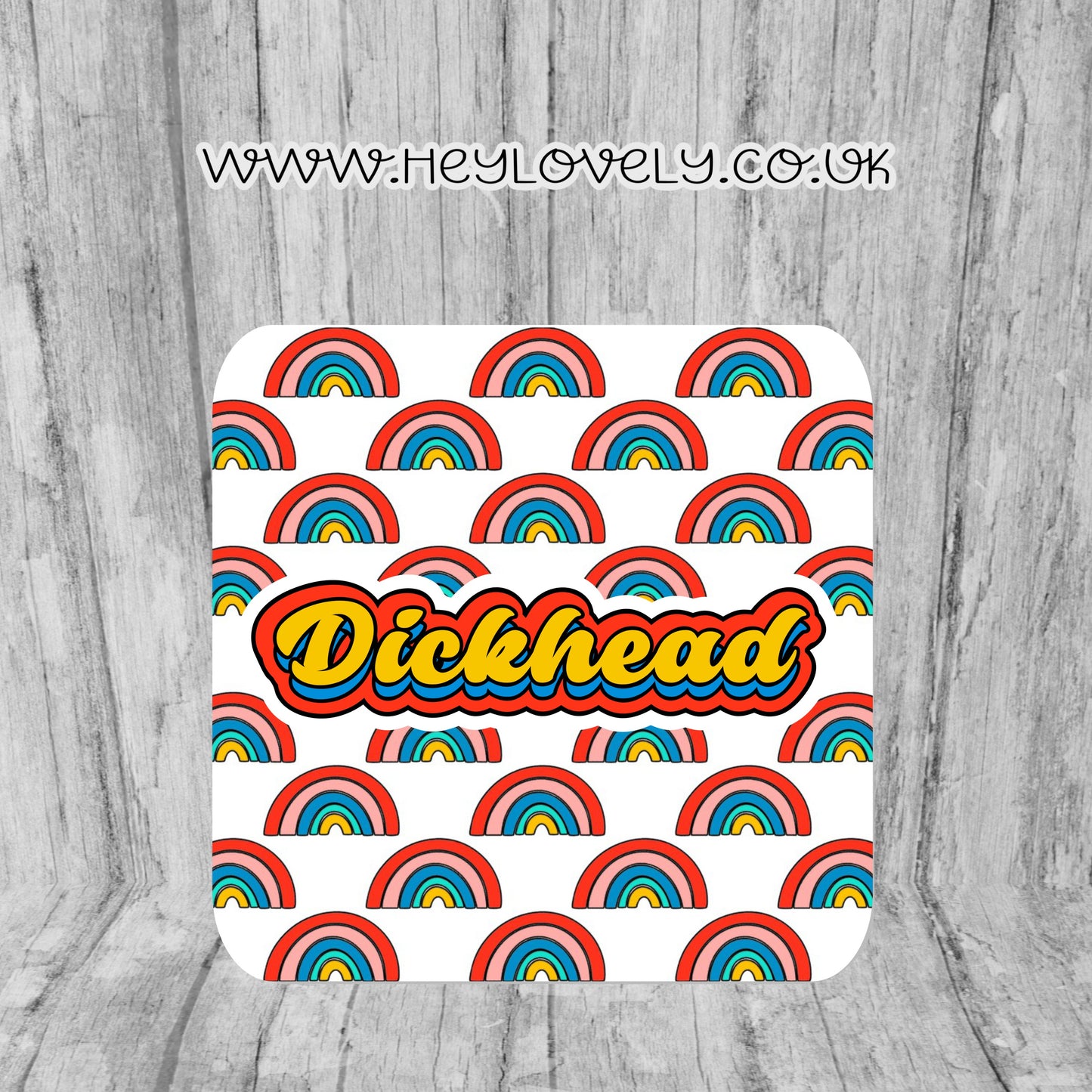 Sweary Mug Retro Rainbow Design
