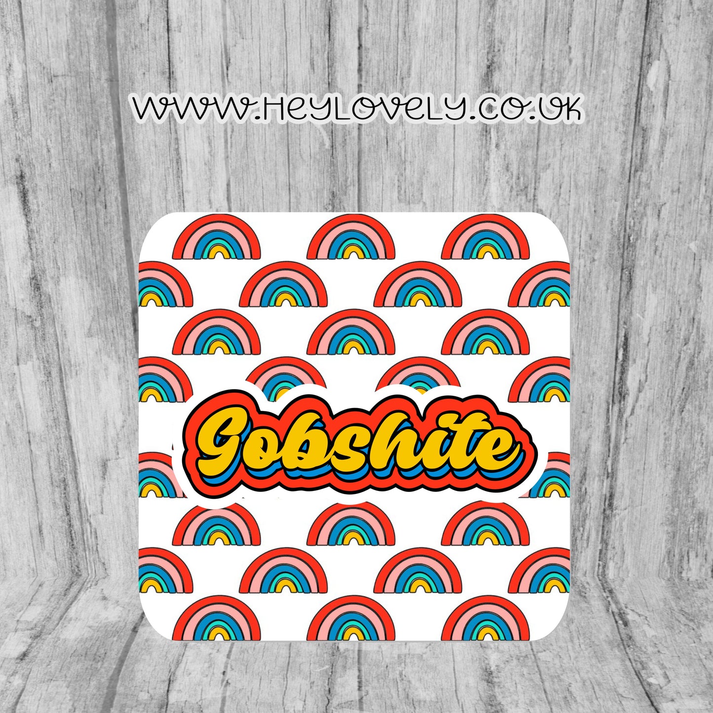 Sweary Mug Retro Rainbow Design