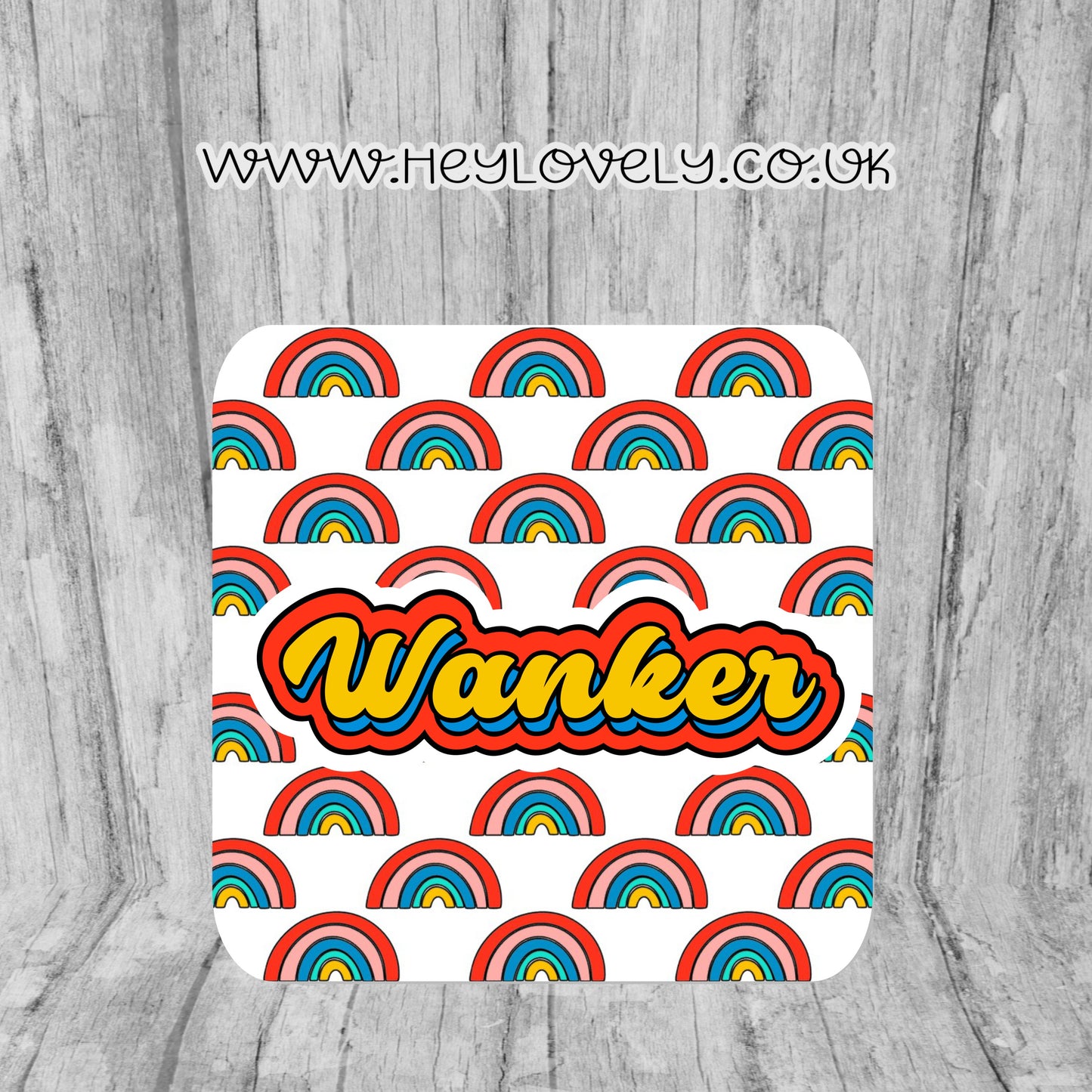 Sweary Mug Retro Rainbow Design