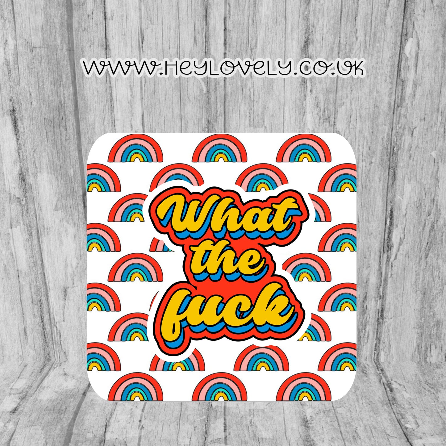 Sweary Mug Retro Rainbow Design