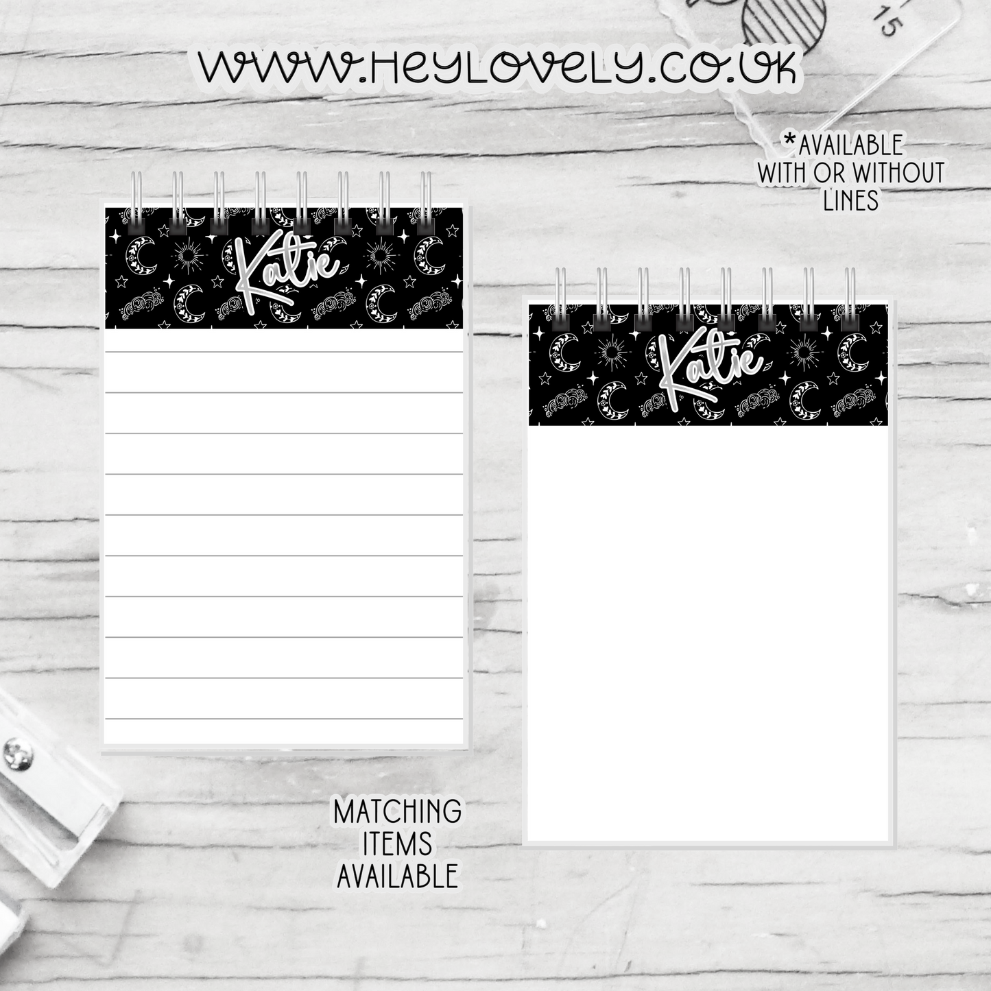 A6 or A5 Wire Bound Notepad * Set 19