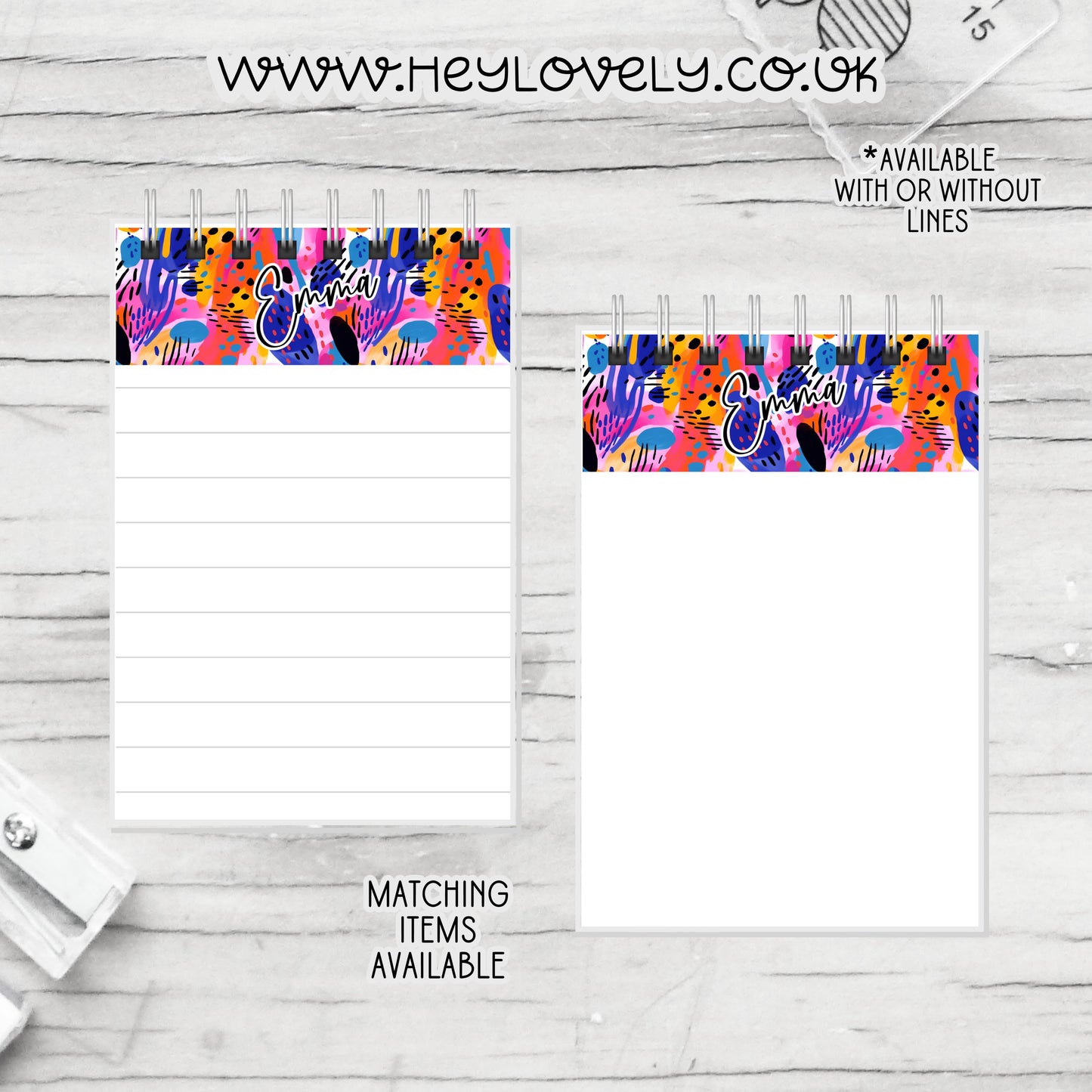 A6 or A5 Wire Bound Notepad* Set 22