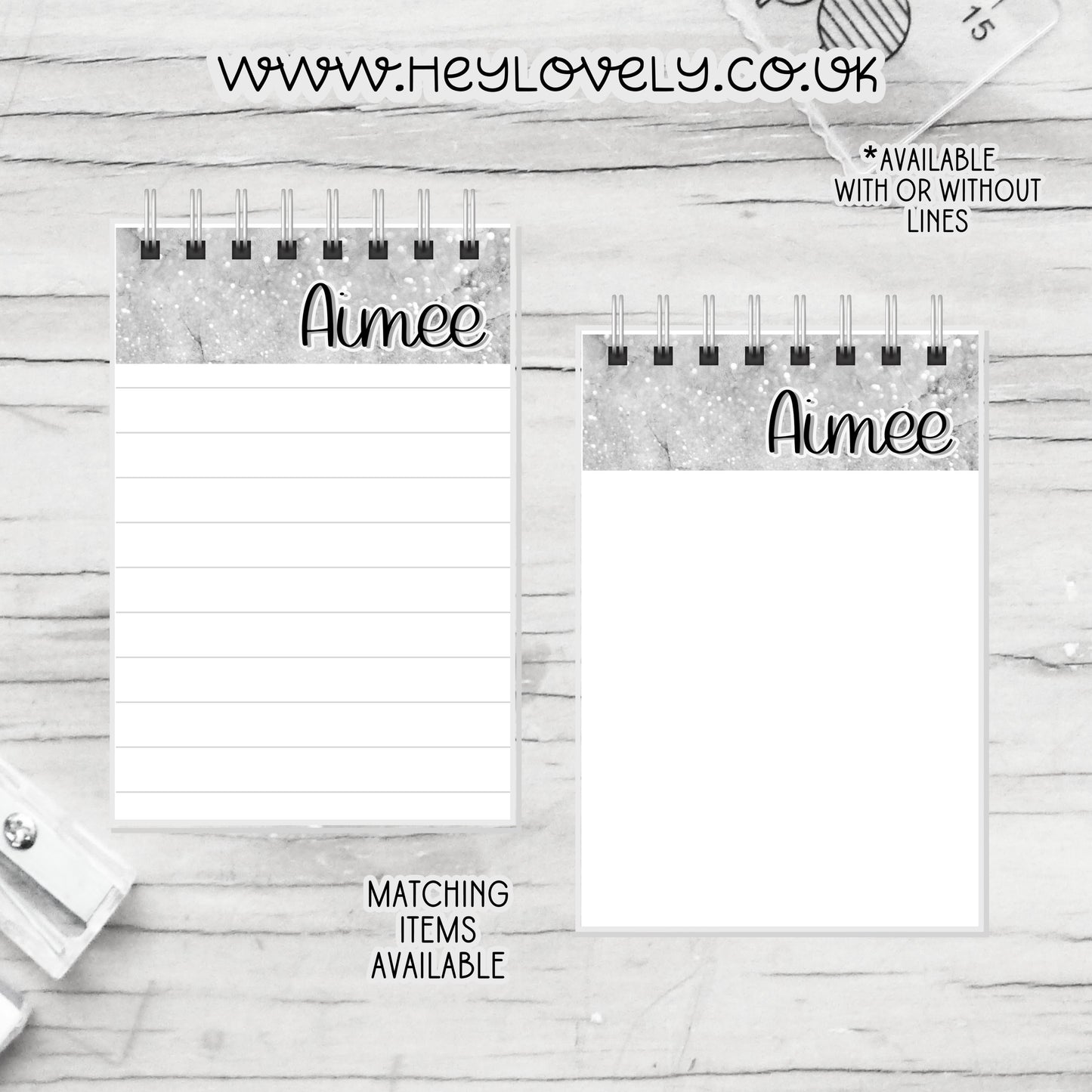 A6 or A5 Wire Bound Notepad * Set 27
