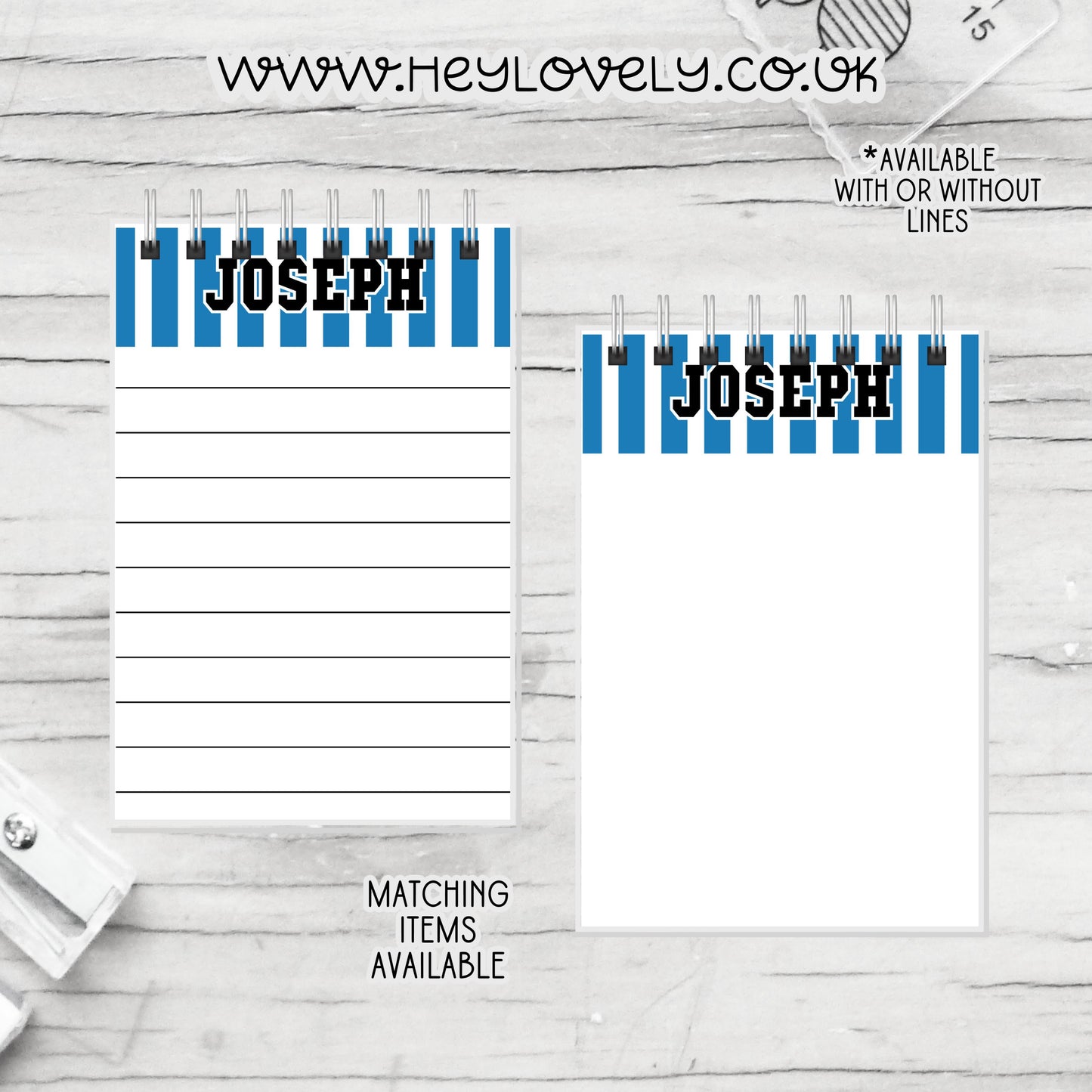 A6 or A5 Wire Bound Notepad * Set 34