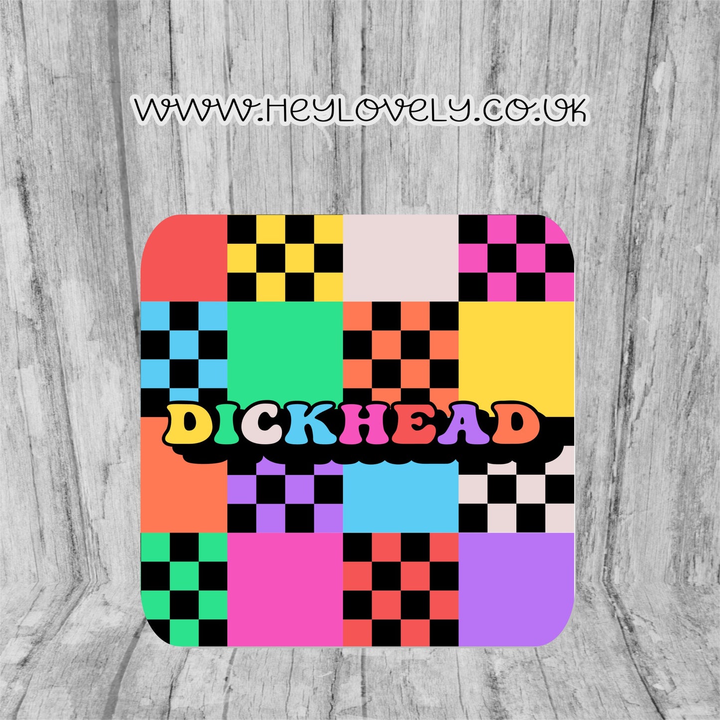 Sweary Mug Bright Squares Design