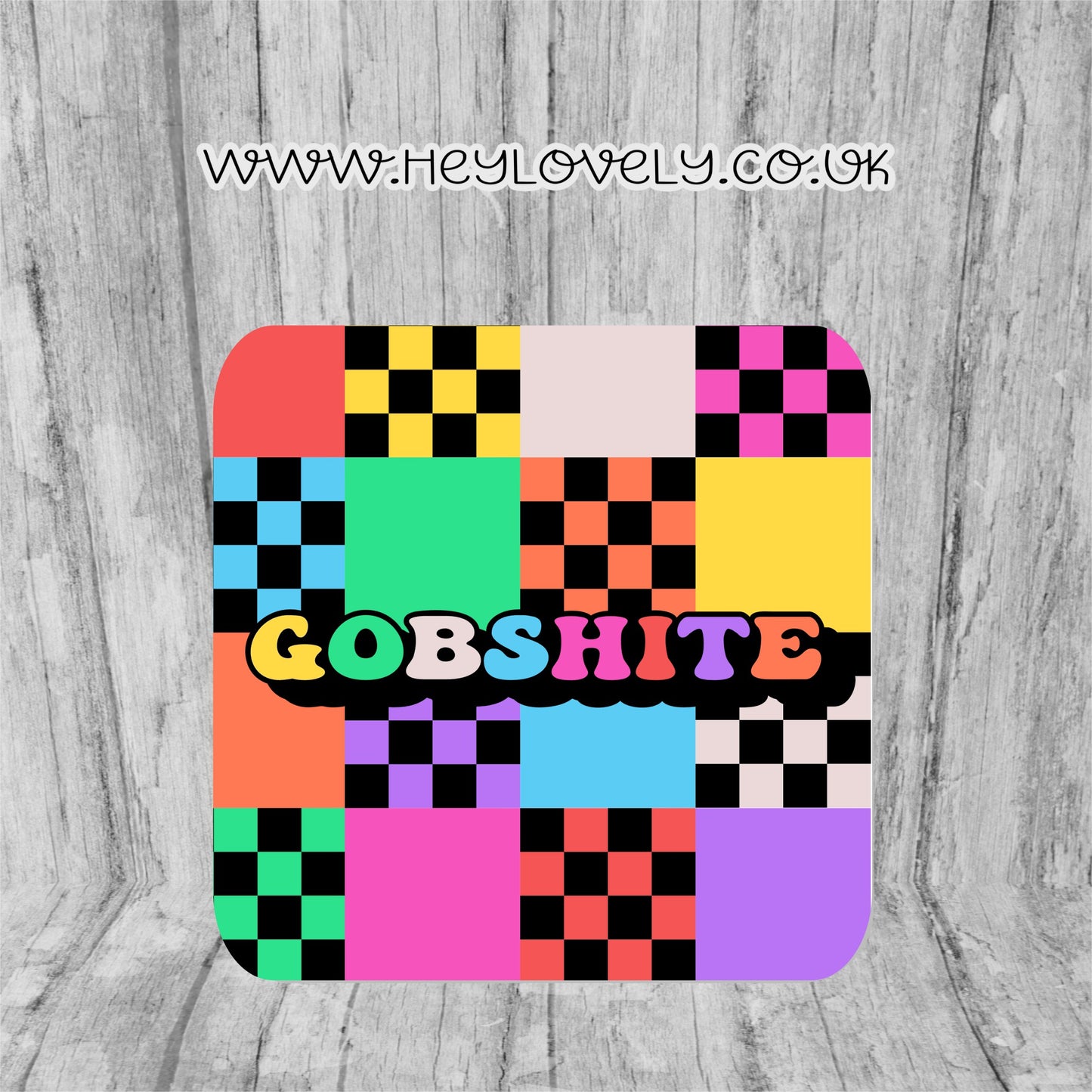 Sweary Mug Bright Squares Design