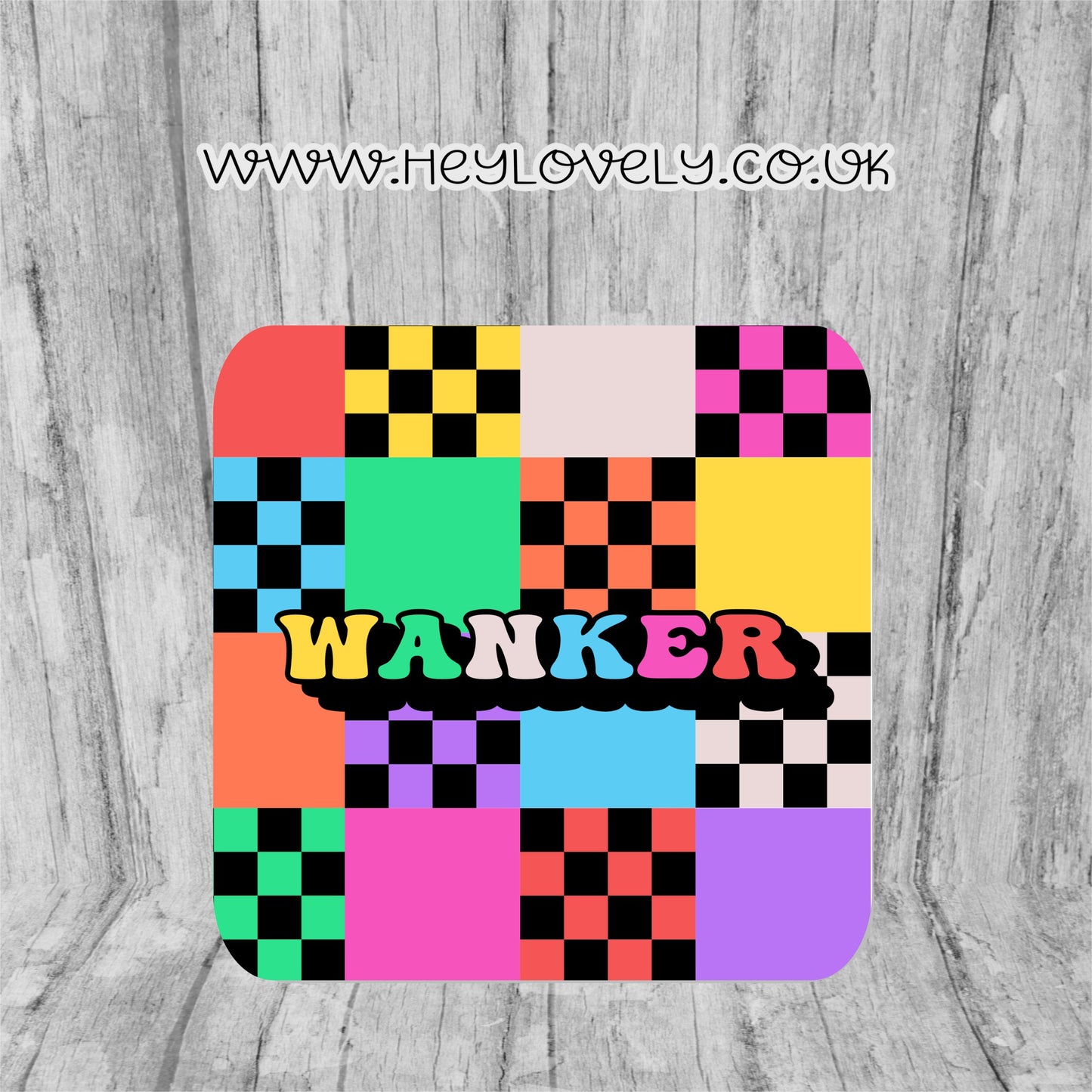 Sweary Mug Bright Squares Design