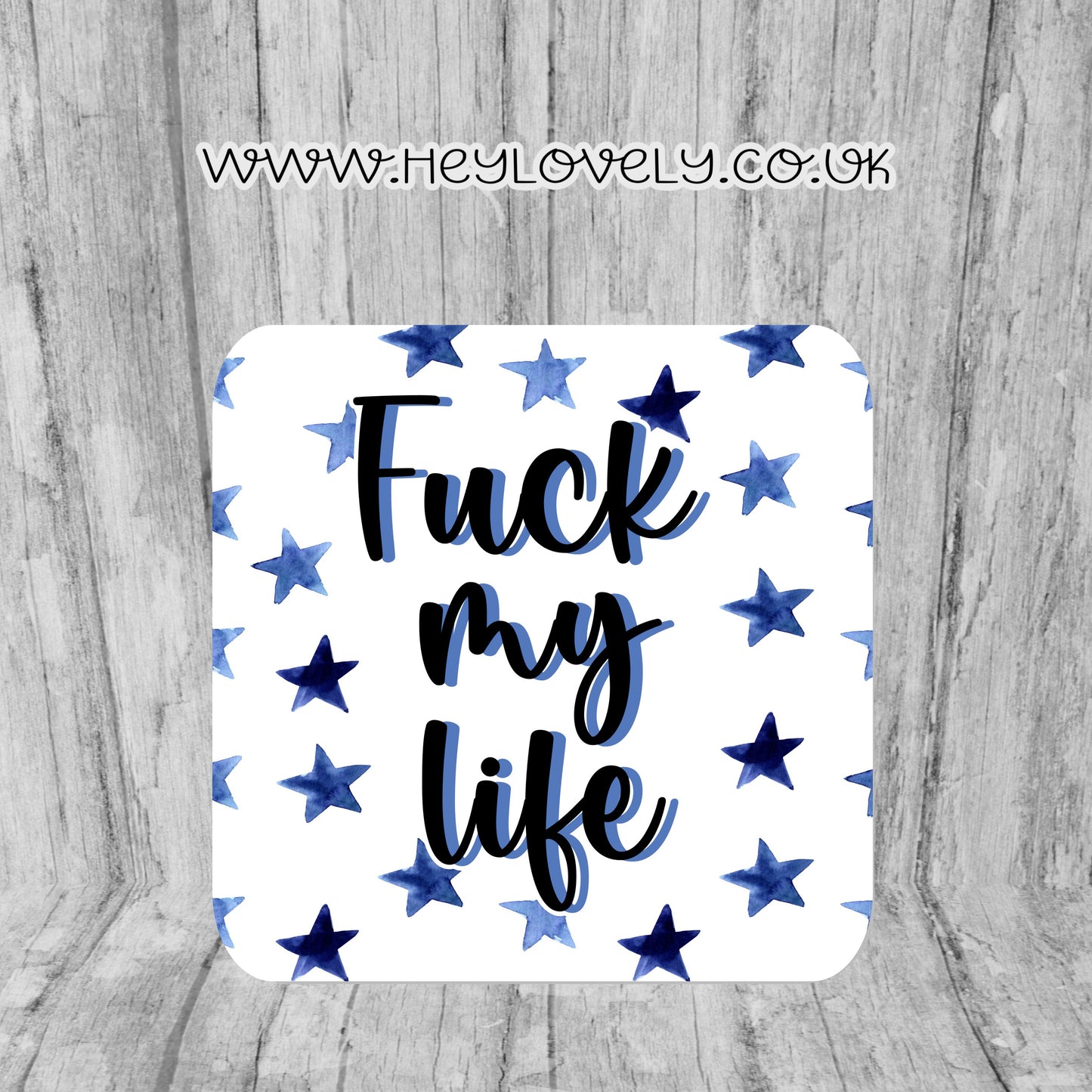 Sweary Mug Blue Stars