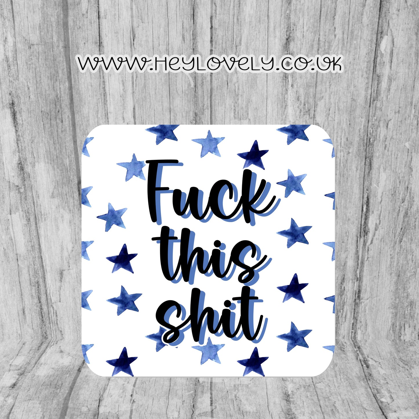 Sweary Mug Blue Stars