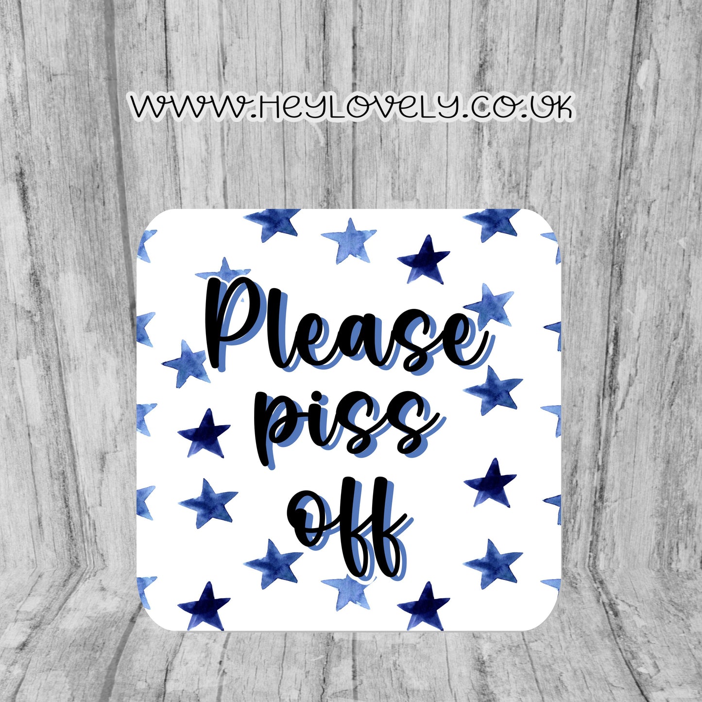 Sweary Mug Blue Stars