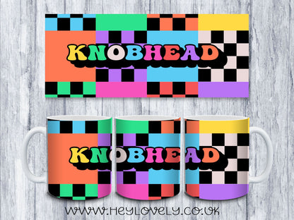 Sweary Mug Bright Squares Design