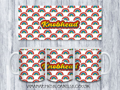 Sweary Mug Retro Rainbow Design