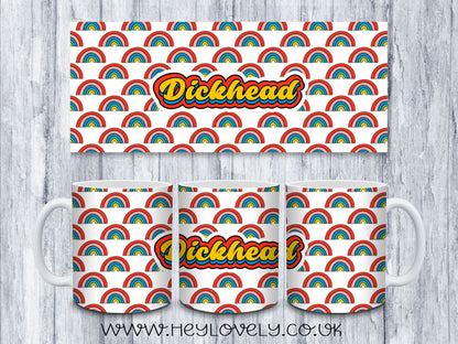 Sweary Mug Retro Rainbow Design