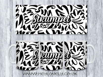 Sweary Mug Black & White Design