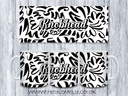 Sweary Mug Black & White Design