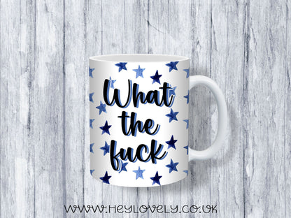 Sweary Mug Blue Stars