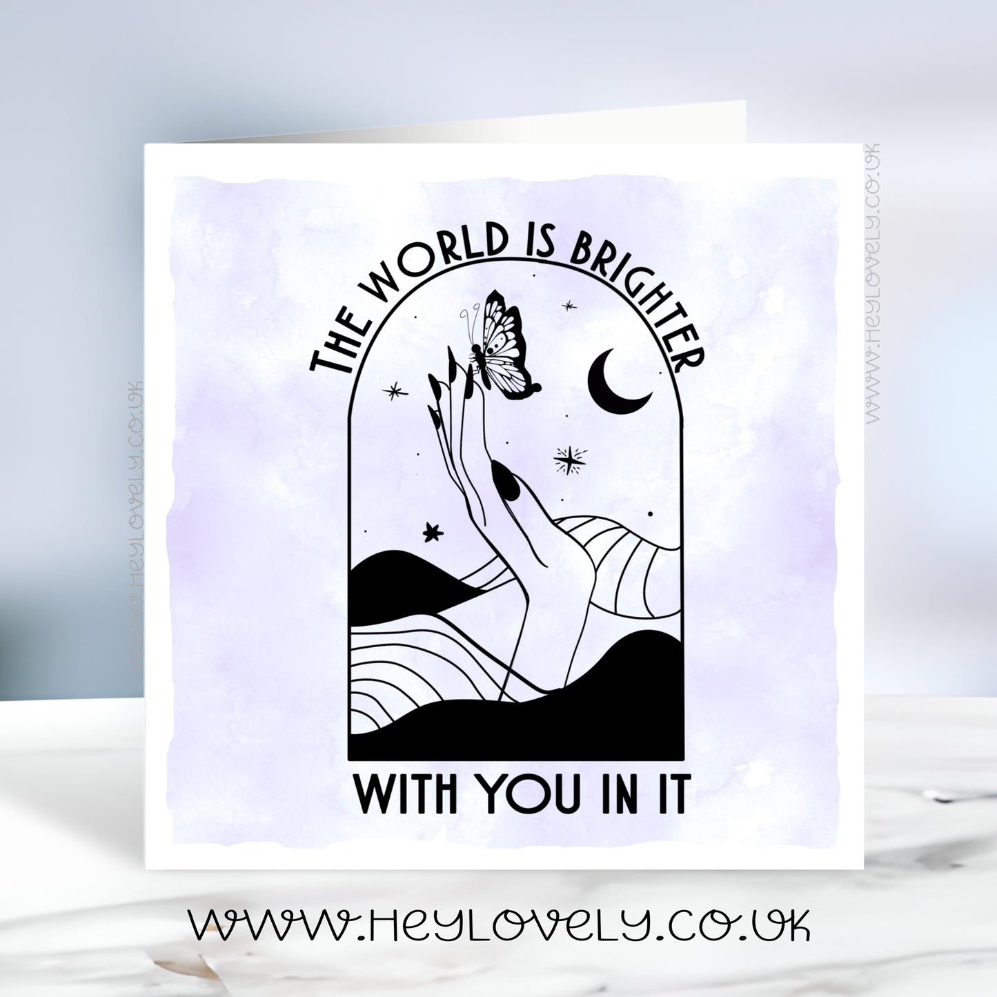 The world is brighter card