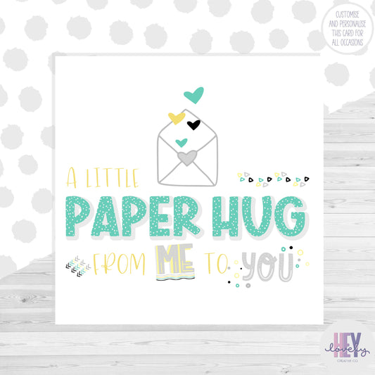 A little paper hug card
