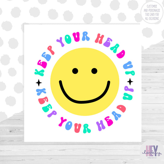 Keep your head up card