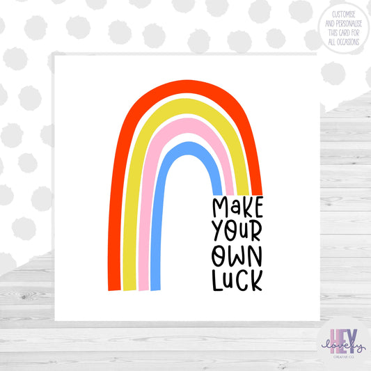Make your own luck card