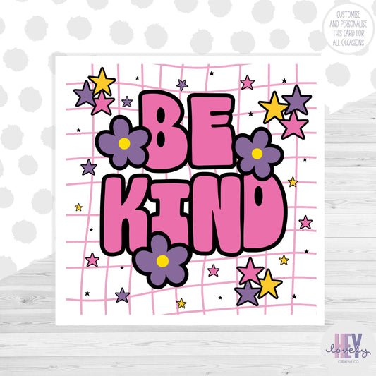 Be kind card - pink