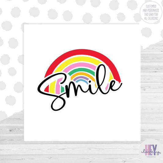 Smile card - rainbow