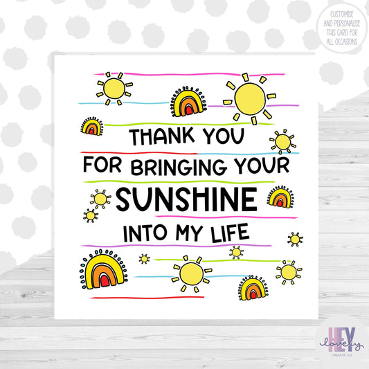 Bringing sunshine.... card