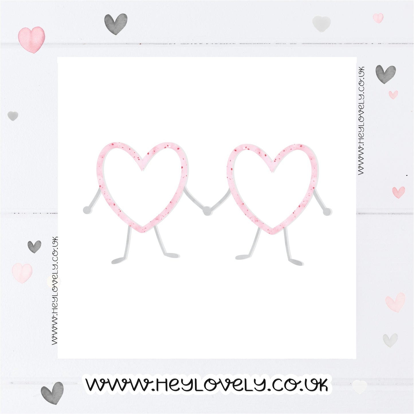 Two hearts card