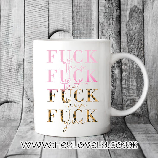 F**k x4 mug - colours