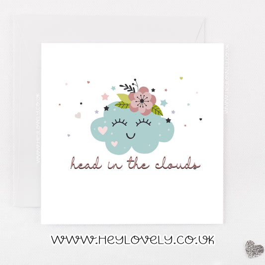 Head in the clouds card