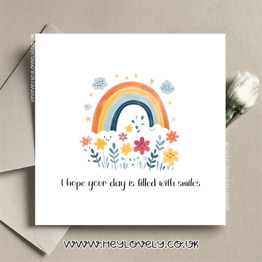 Filled with smiles card