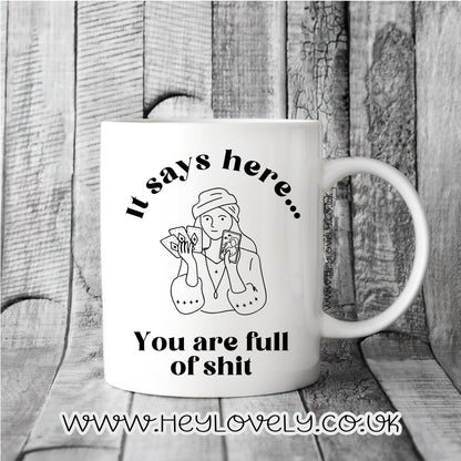 It says here.... mug