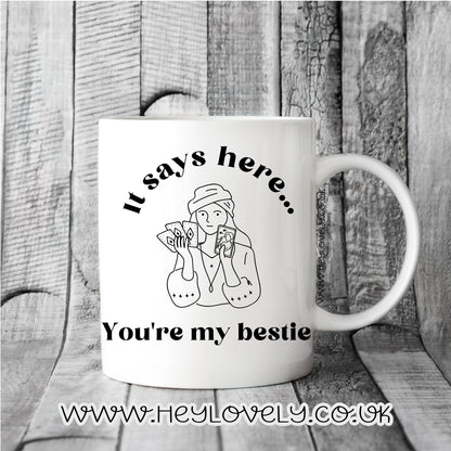 It says here.... mug